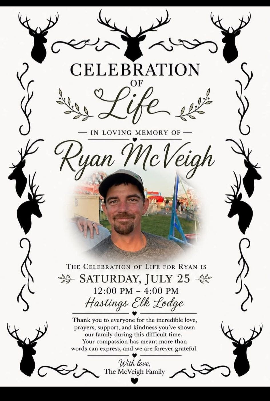 Ryan Mcveigh Delton, Michigan Death-Obituary: Family Announces Celebration Of Life In Hastings