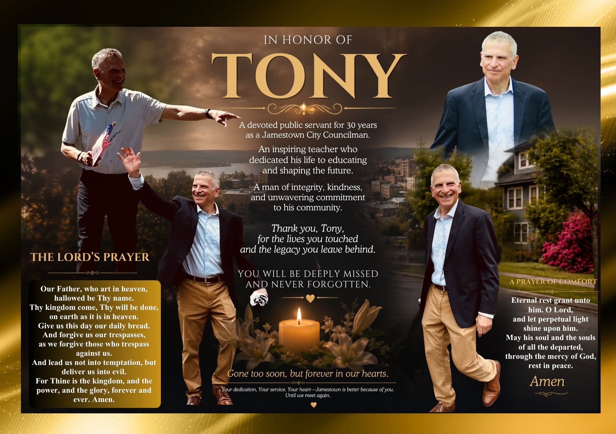 Tony Dolce Jamestown, New York Death-Obituary: Dedicated Public Servant Has Sadly Passed Away