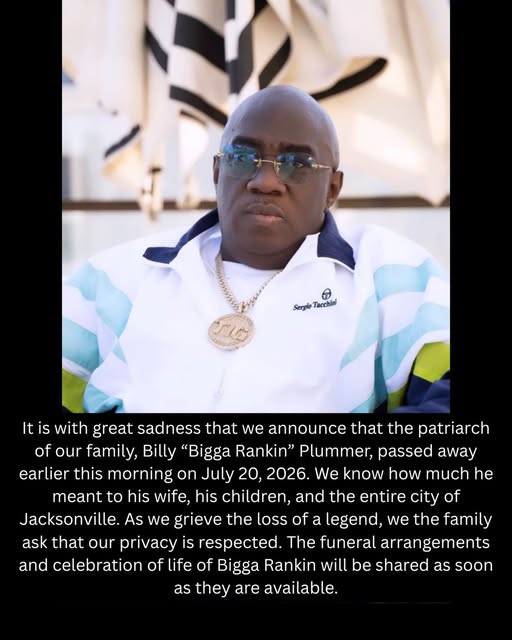 Bigga Rankin Jacksonville, Florida Death: Jacksonville Mourns the Loss of Billy “Bigga Rankin” Plummer, Influential Community Figure And Music Pioneer